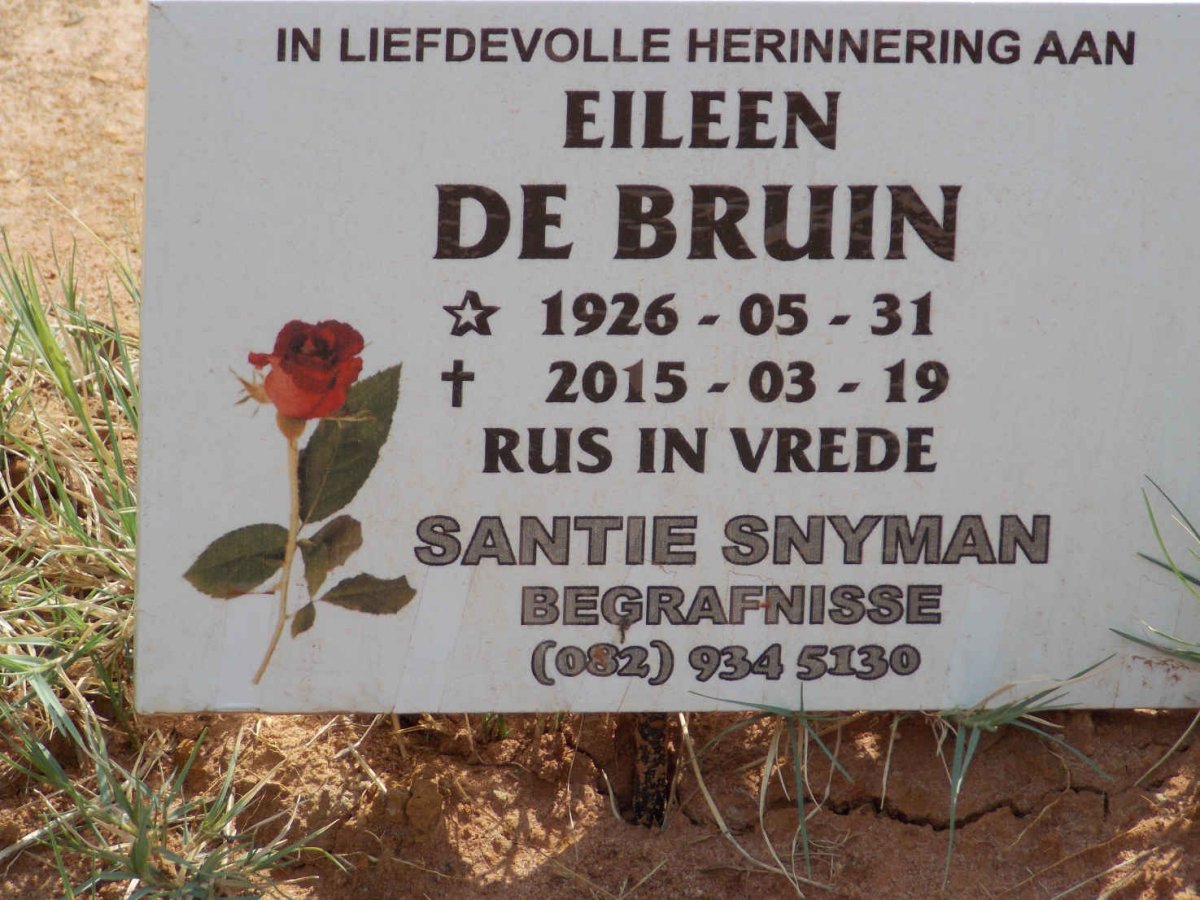 BRUIN Eileen, de 1926-2015
