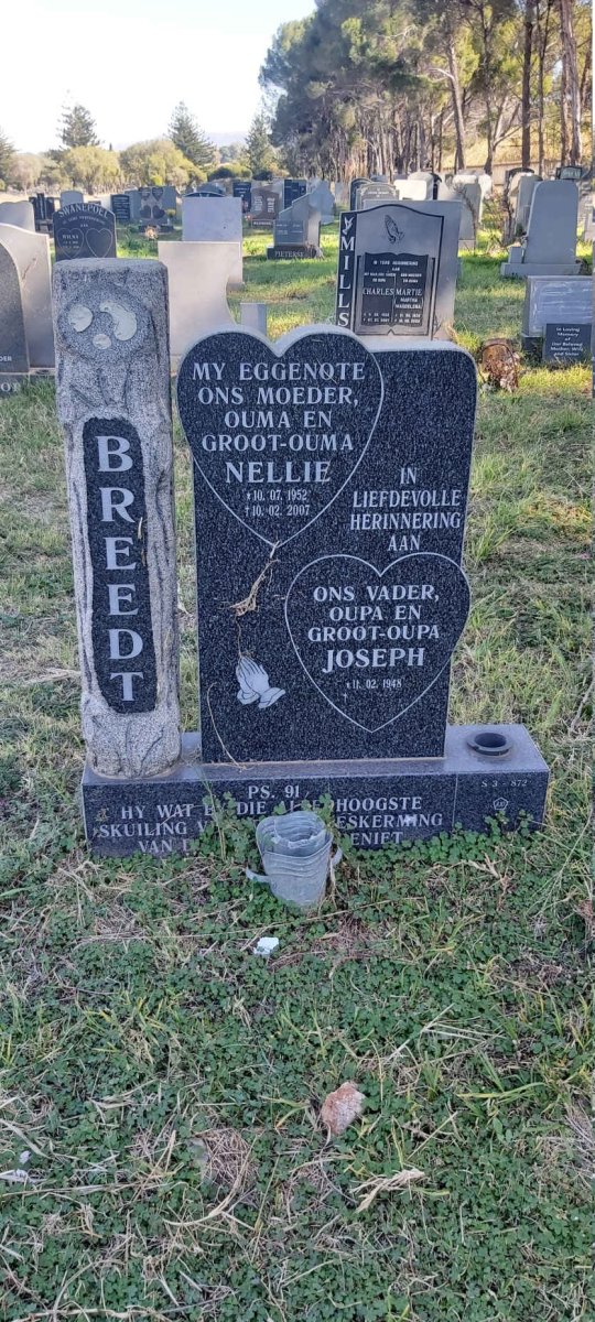 BREEDT Joseph 1948- &amp; Nellie 1952-2007
