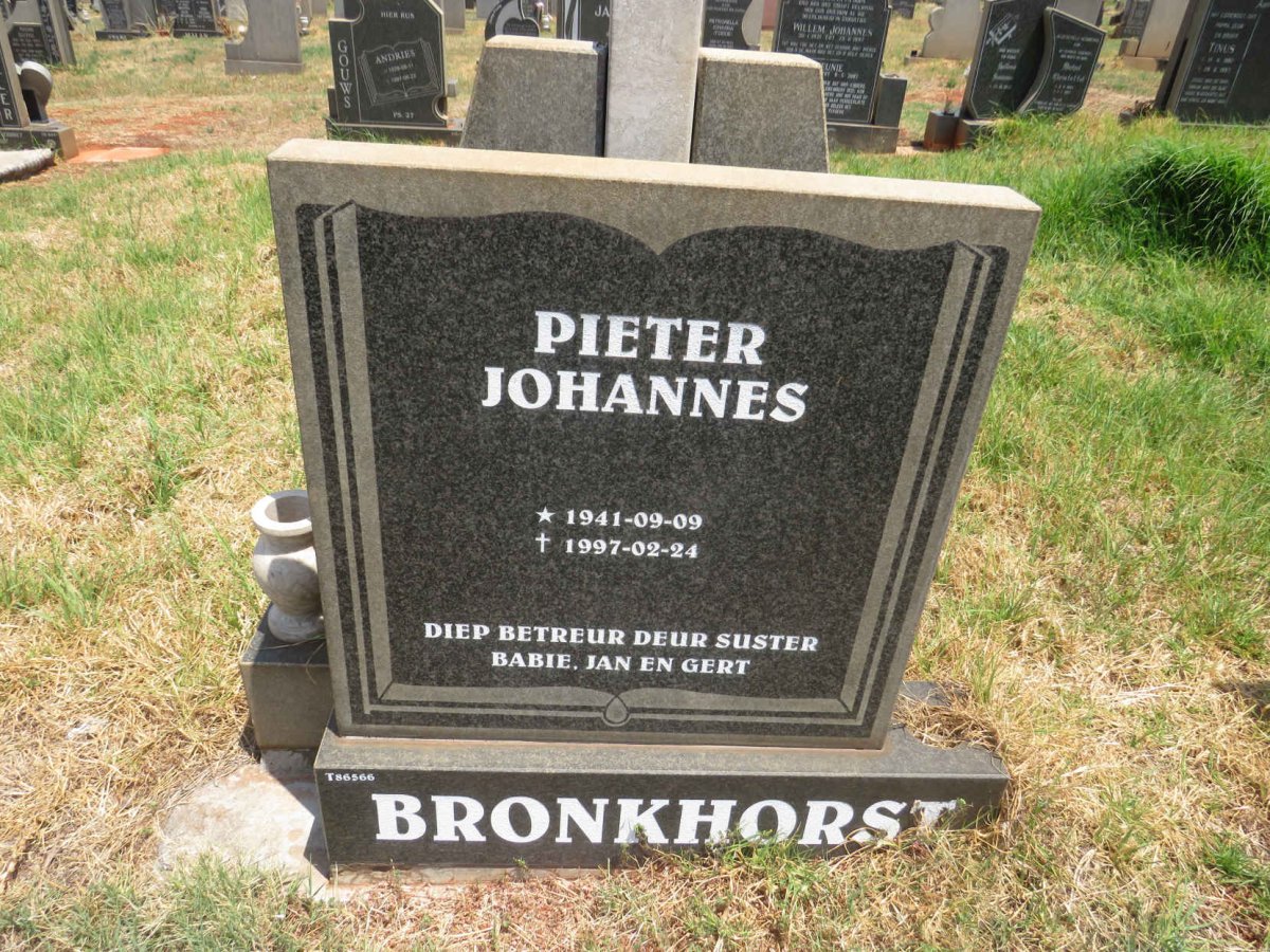 BRONKHORST Pieter Johannes 1941-1997