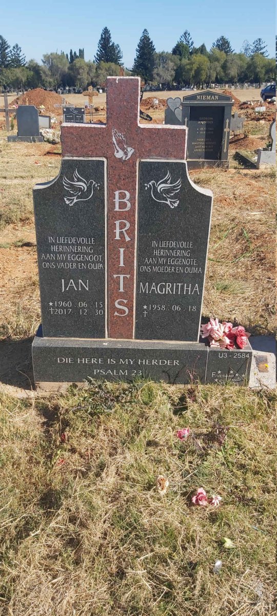 BRITS Jan 1960-2017 &amp; Magritha 1958-