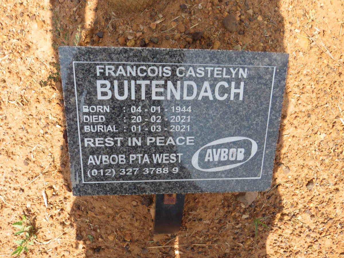 BUITENDACH Francois Castelyn 1944-2021