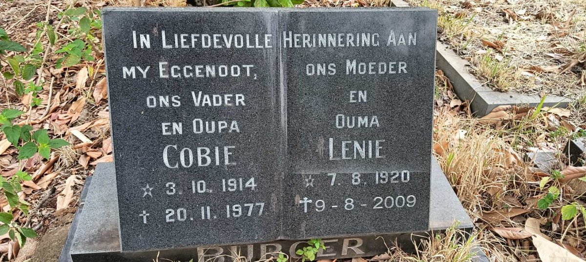 BURGER Cobie 1914-1977 & Lenie 1920-2009