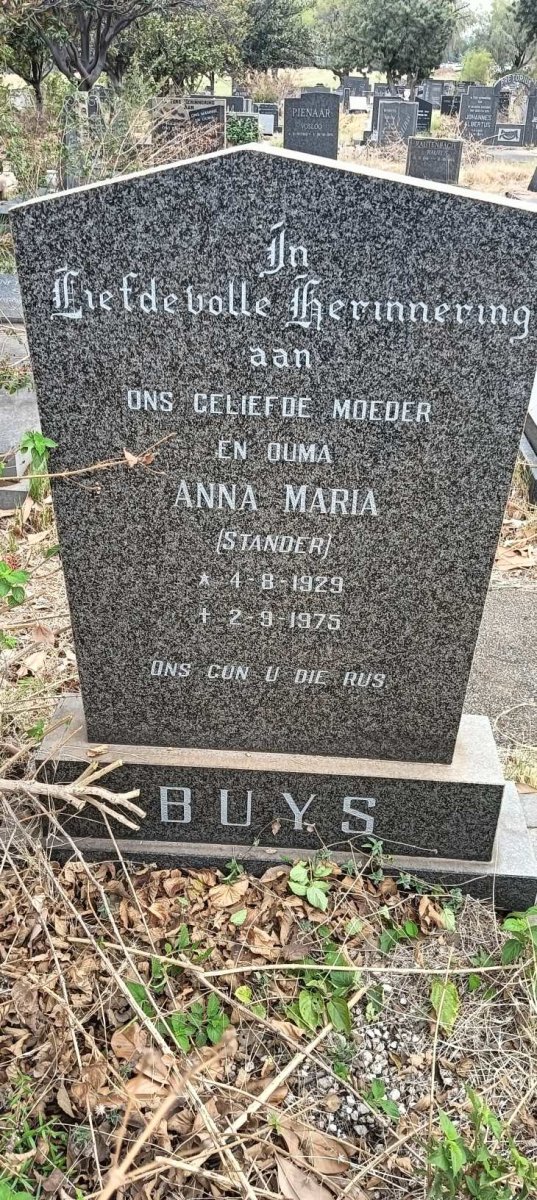 BUYS Anna Maria nee Stander 1929-1975