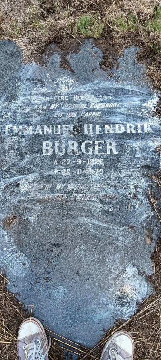 BURGER Emmanuel Hendrik 1920-1973