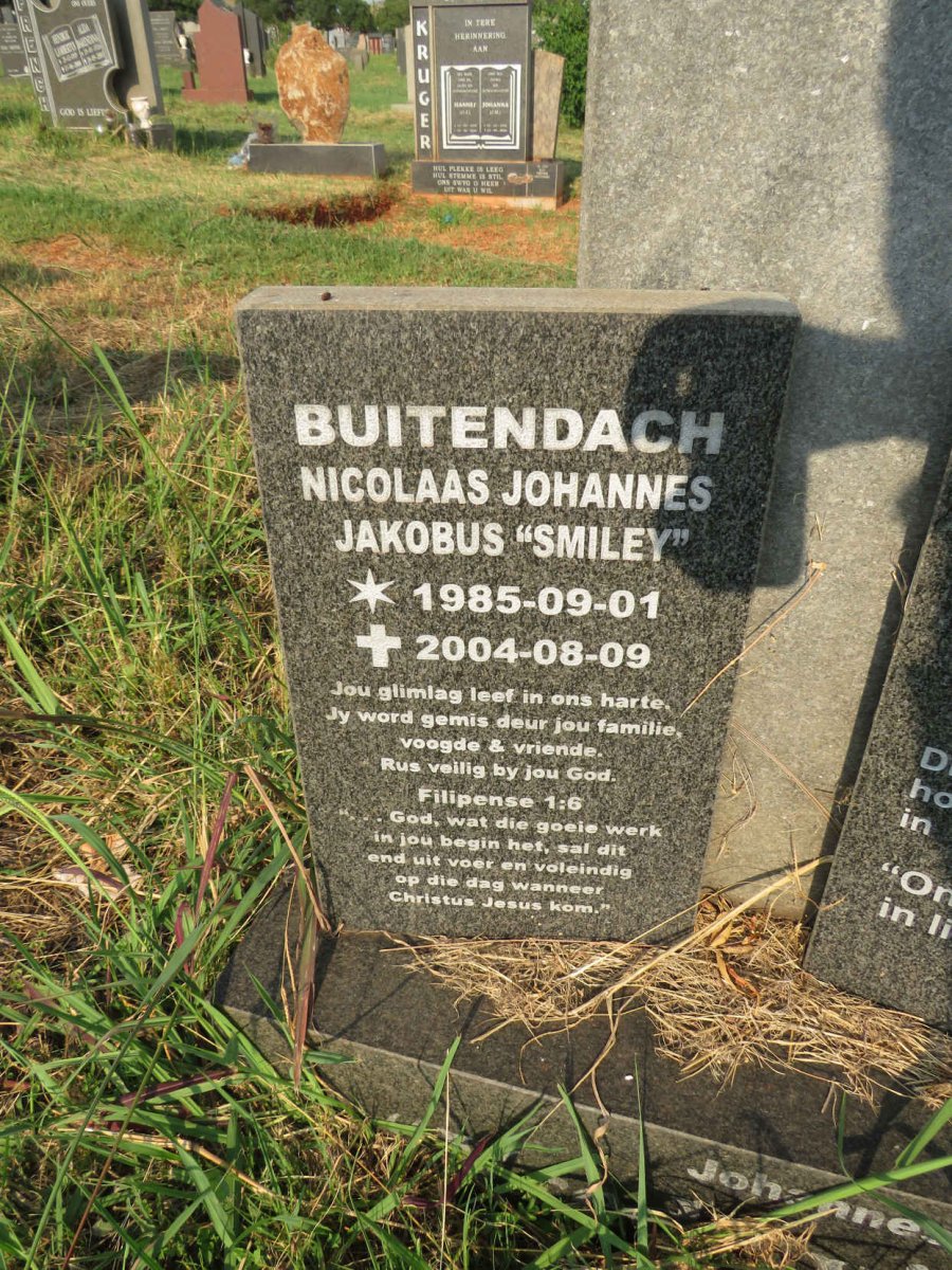 BUITENDACH Nicolaas Johannes Jacobus 1985-2004 :: GRIESEL Nicolene Gertruida 1967-2001 _1
