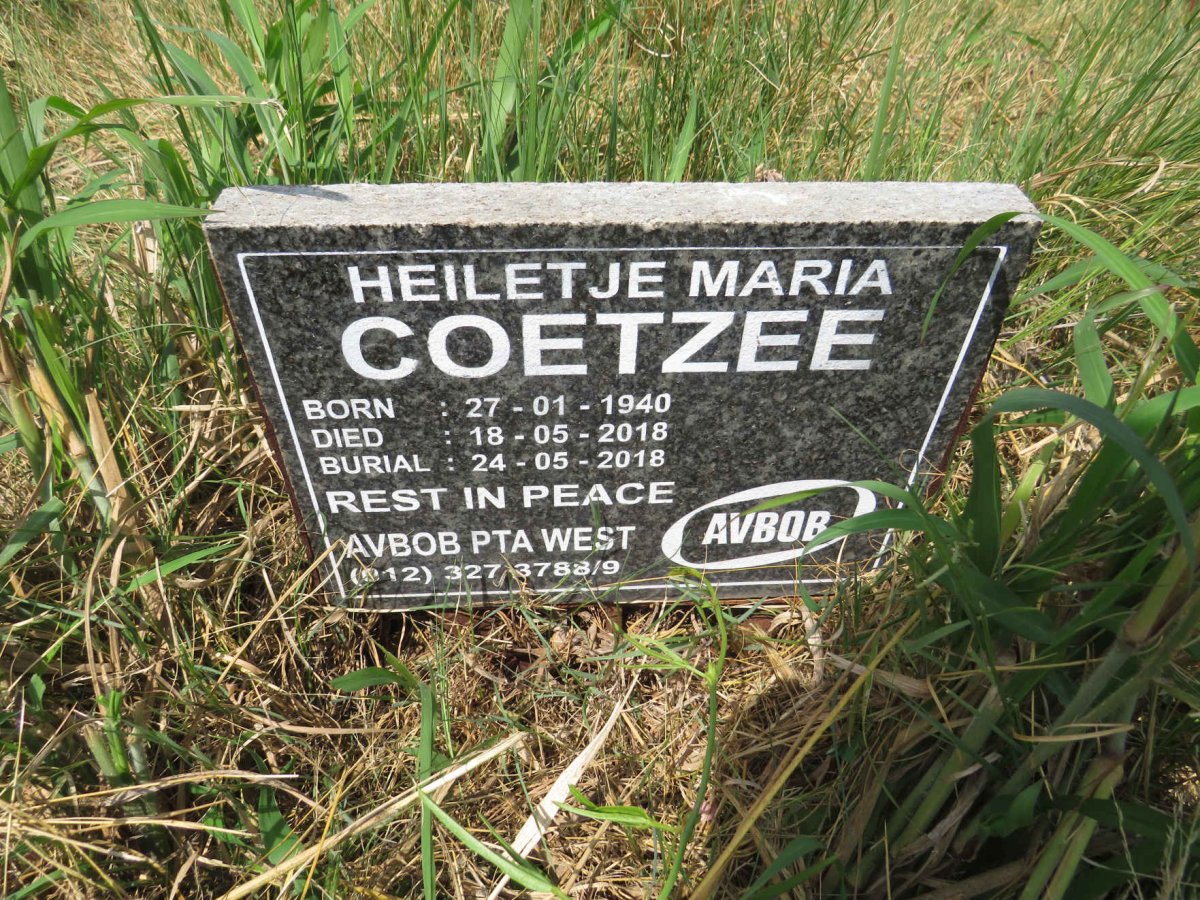 COETZEE Heiletje Maria 1940-2018