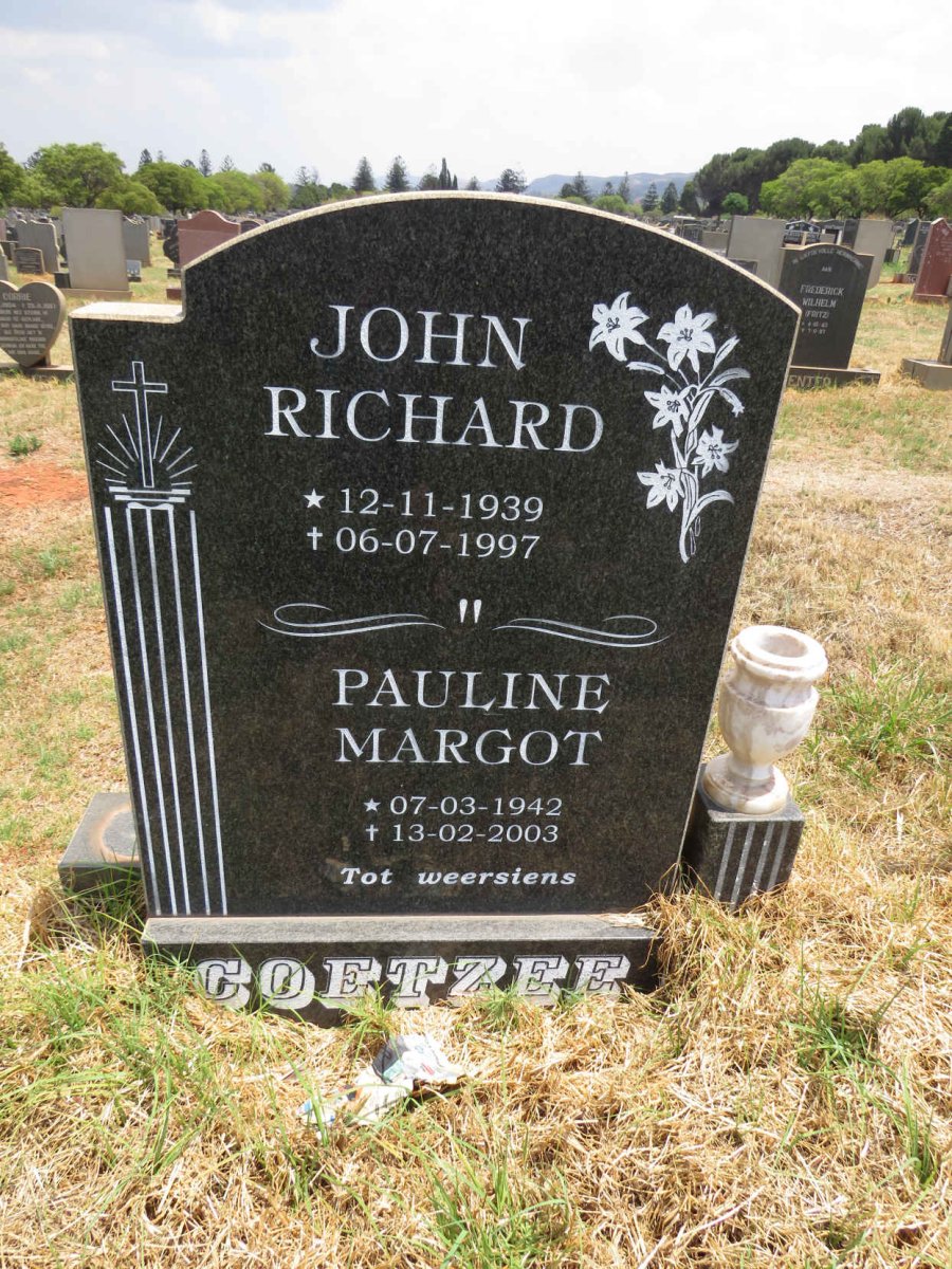 COETZEE John Richard 1939-1997 & Pauline Margot 1942-2003