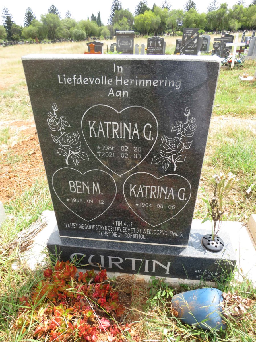 CURTIN Ben M. 1956- & Katrina G. 1964- :: CURTIN Katrina G. 1986-2021