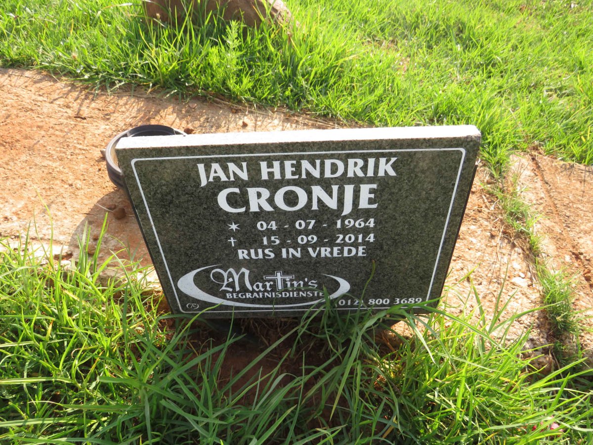 CRONJE Jan Hendrik 1964-2014
