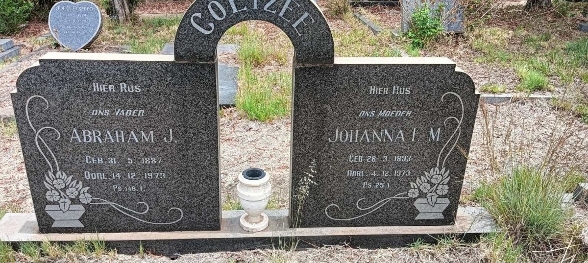 COETZEE Abraham J. 1887-1973 & Johanna F.M. 1893-1973