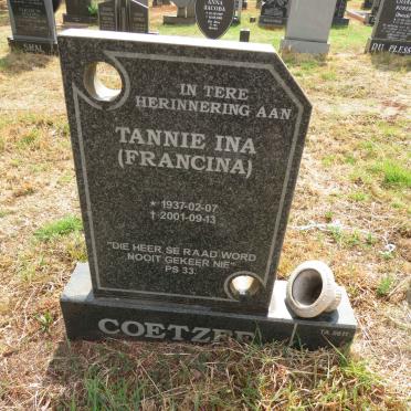 COETZEE Francina 1937-2001