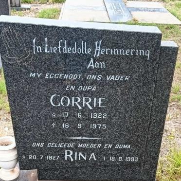 COETZEE Corrie 1922-1975 & Rina 1927-1993