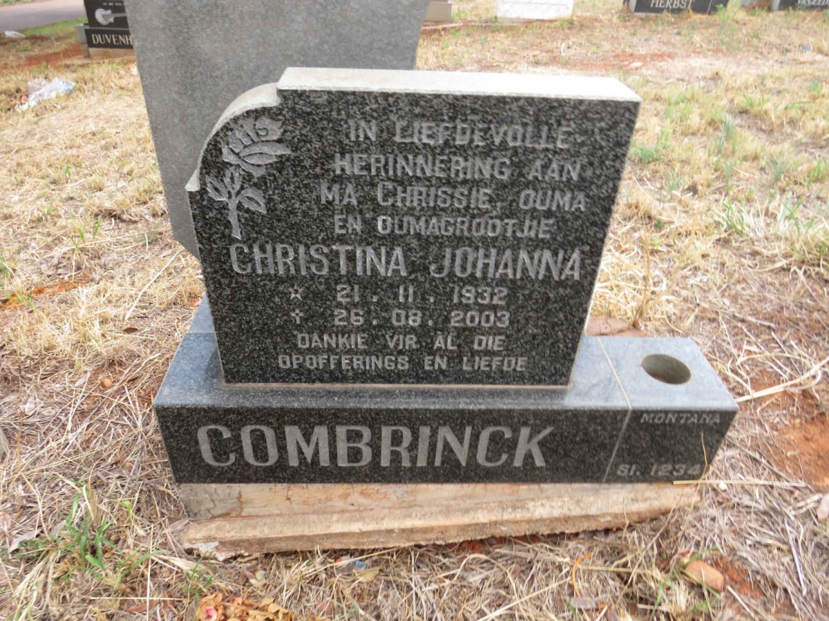 COMBRINCK Christina Johanna 1932-2003