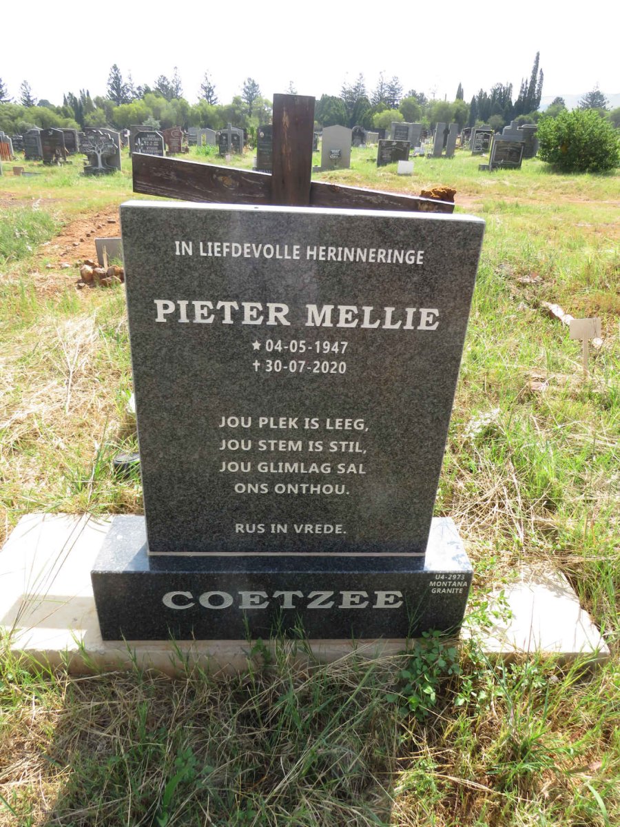 COETZEE Pieter Mellie 1947-2020