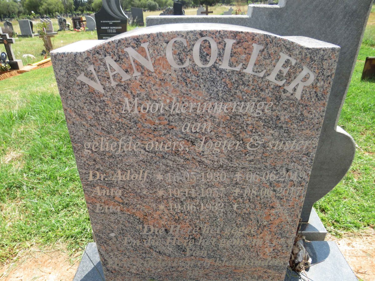 COLLER Adolf, van 1930-2019 & Etta 1932- :: VAN COLLER Anta 1957-2017 _1