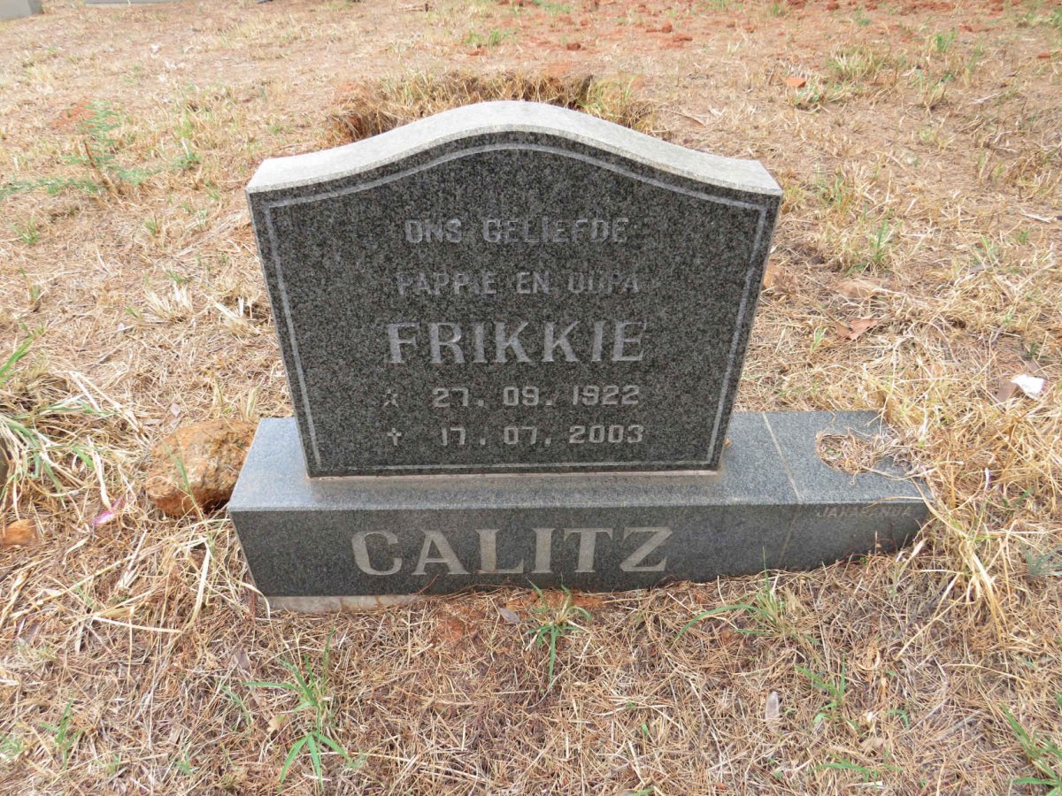 CALITZ Frikkie 1922-2003