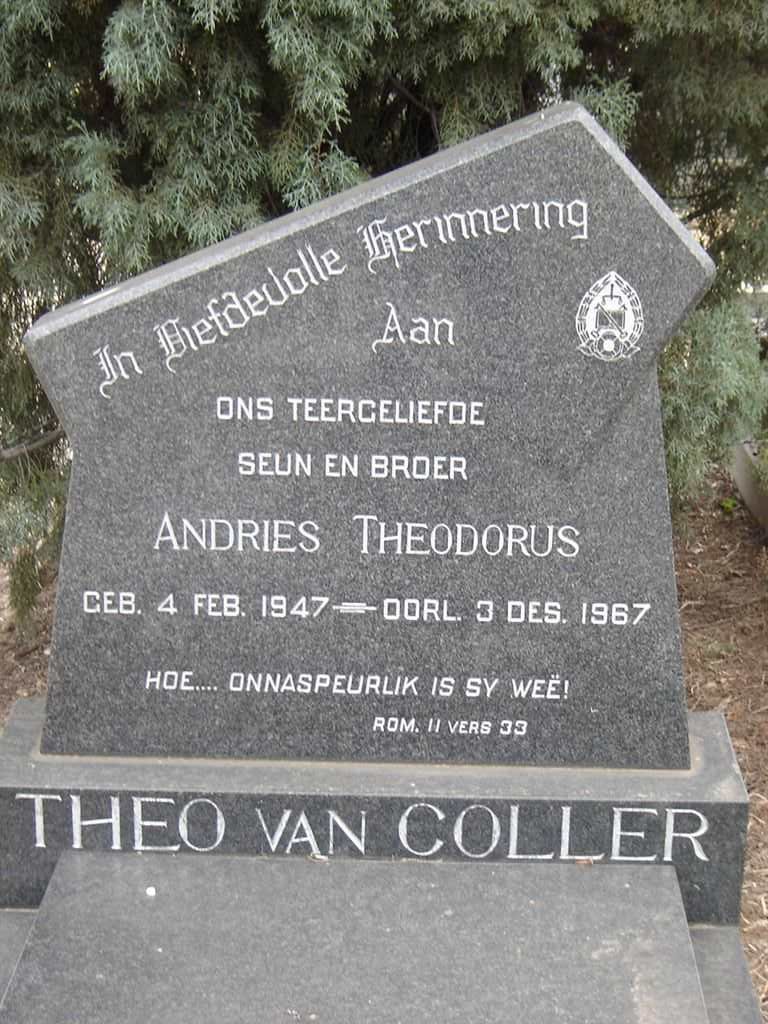 COLLER Andries Theodorus, van 1947-1967