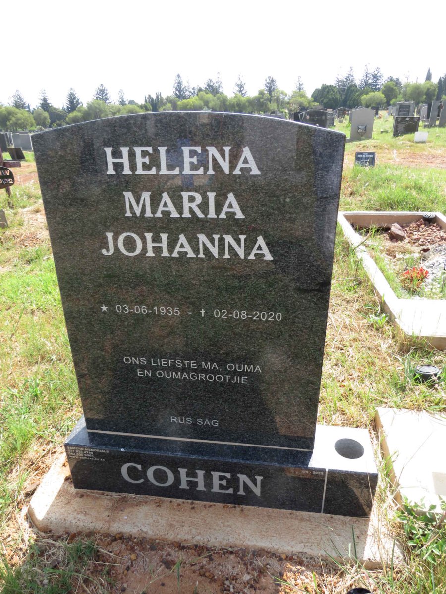 COHEN Helena Maria Johanna 1935-2020