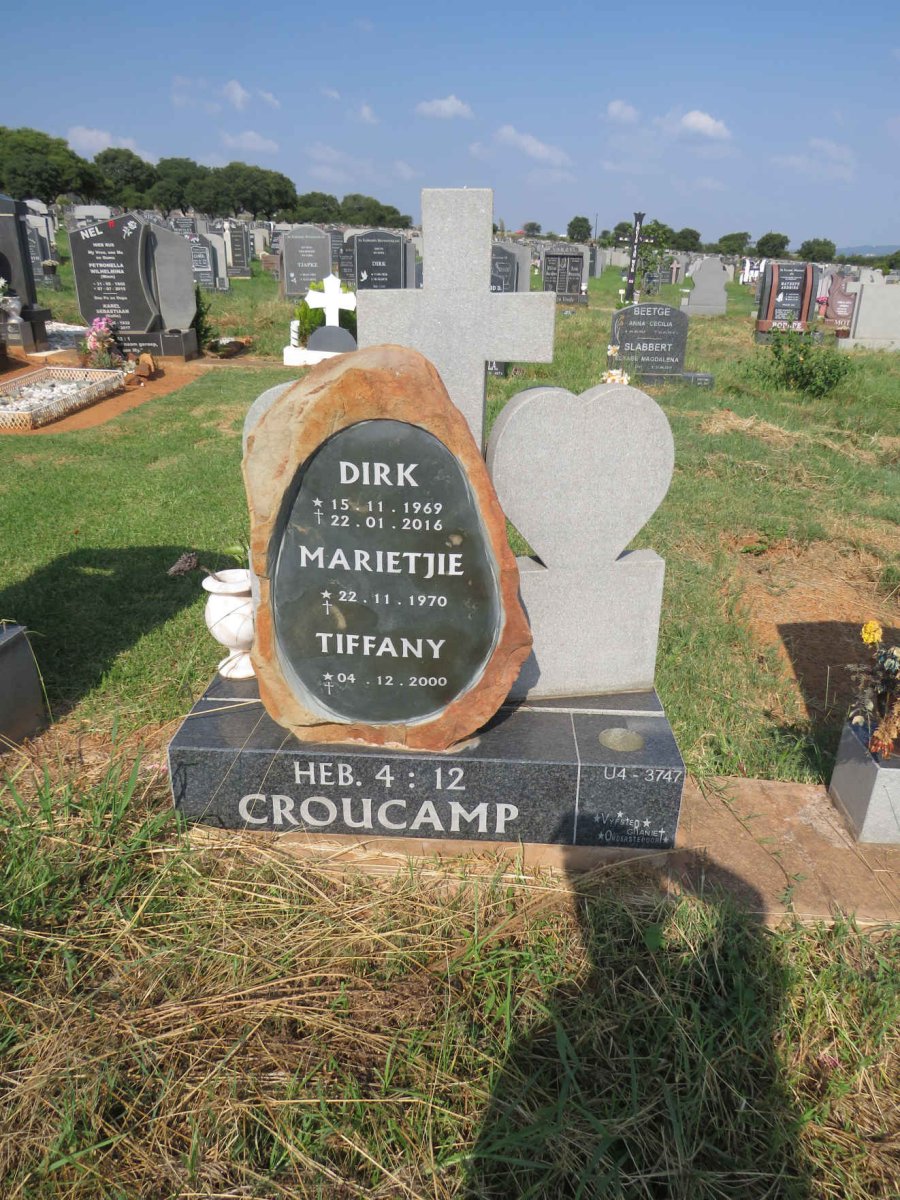 CROUCAMP Dirk 1969-2016 & Marietjie 1970- :: CROUCAMP Tiffany 2000-