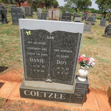 COETZEE Danie 1932-1998 & Doy 1933-2016 :: COETZEE Johannes 1962-2016