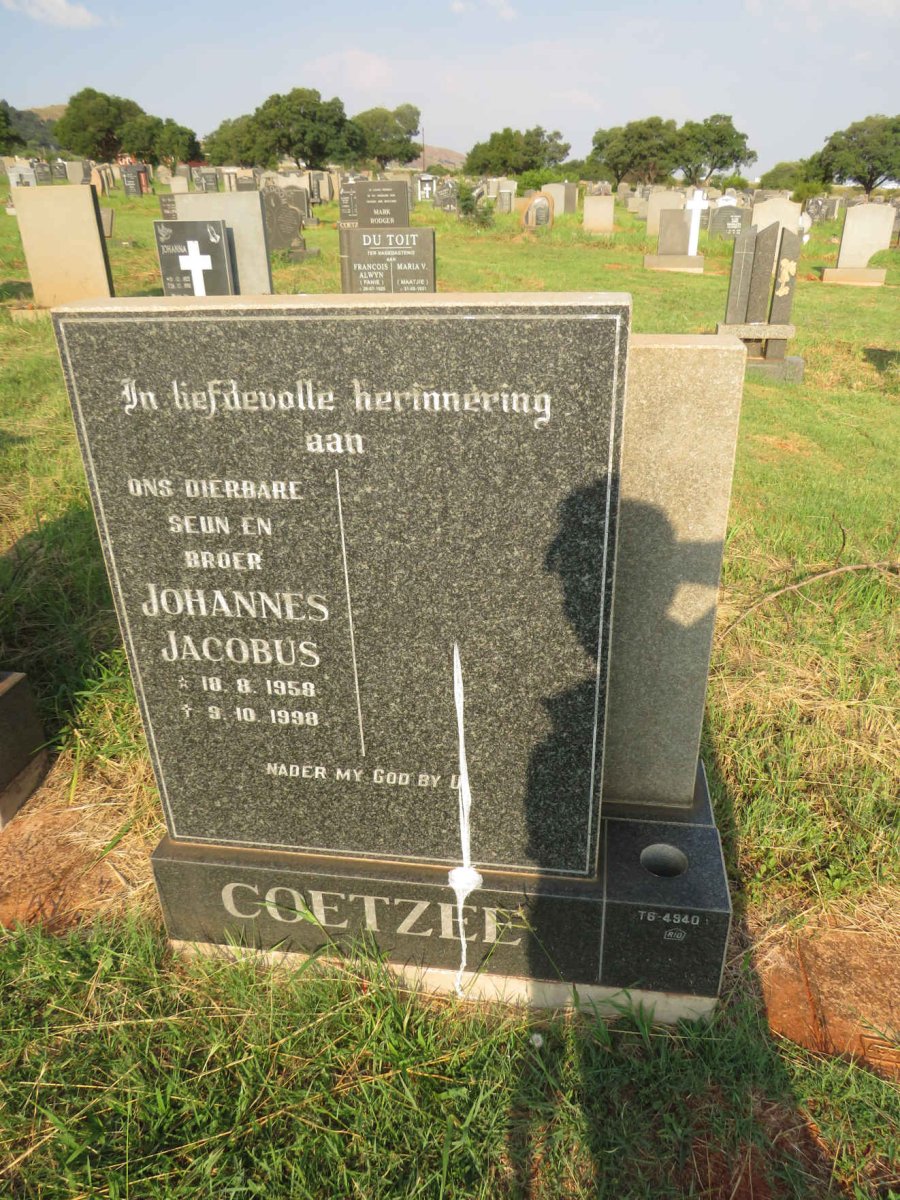 COETZEE Johannes Jacobus 1958-1998