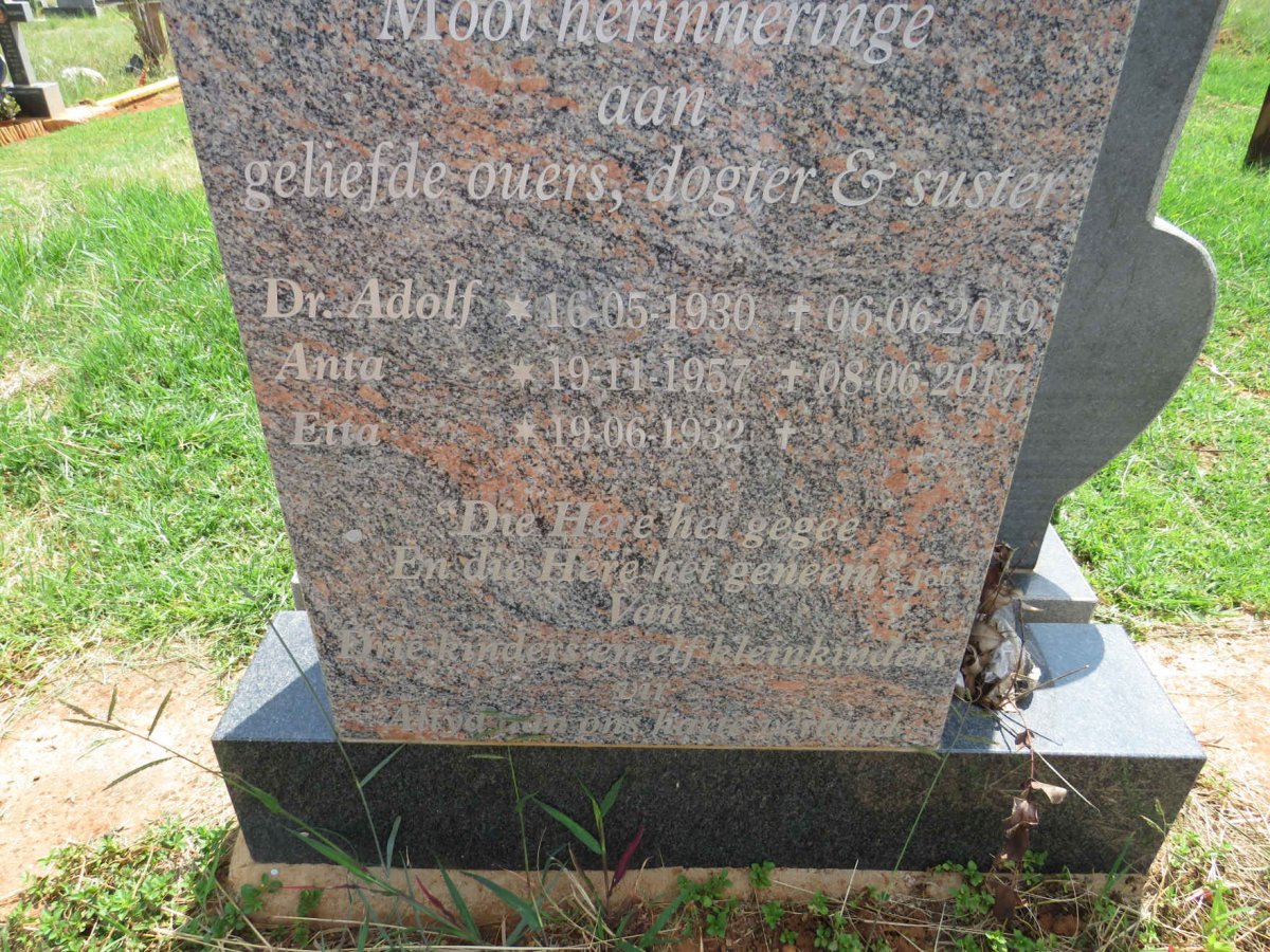 COLLER Adolf, van 1930-2019 & Etta 1932- :: VAN COLLER Anta 1957-2017 _2