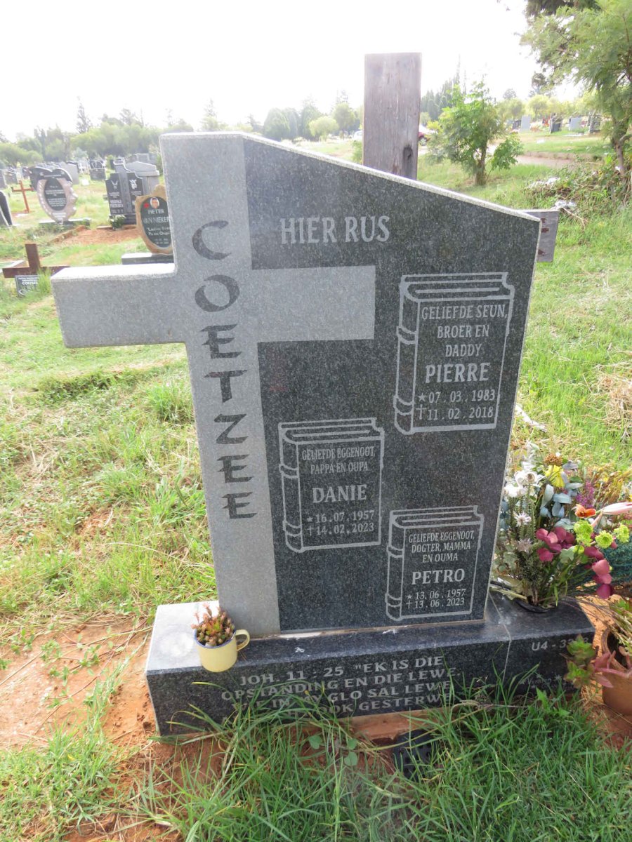 COETZEE Danie 1957-2023 & Petro 1957-2023 :: COETZEE Pierre 1983-2018