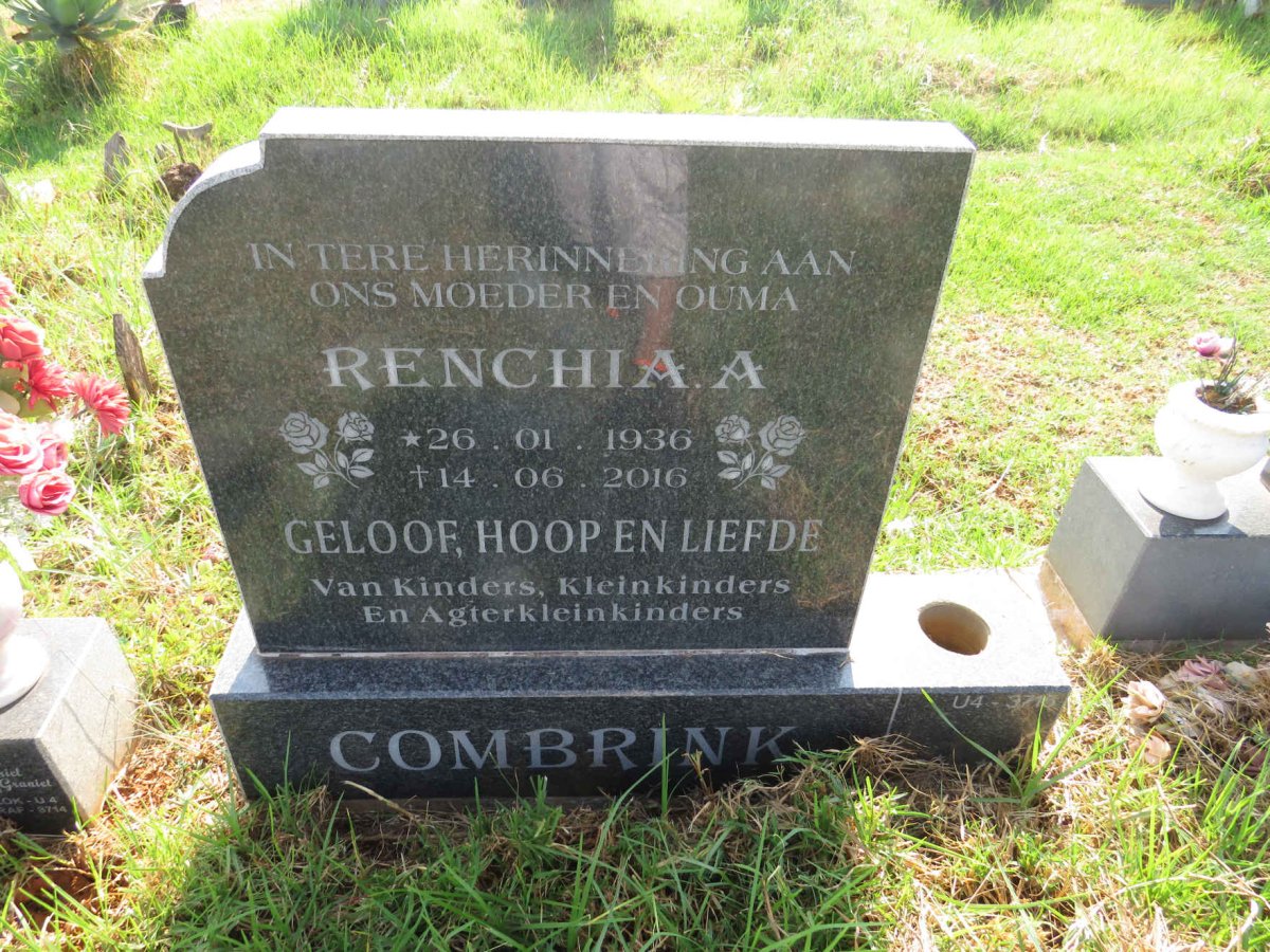 COMBRINK Renchia A. 1936-2016 