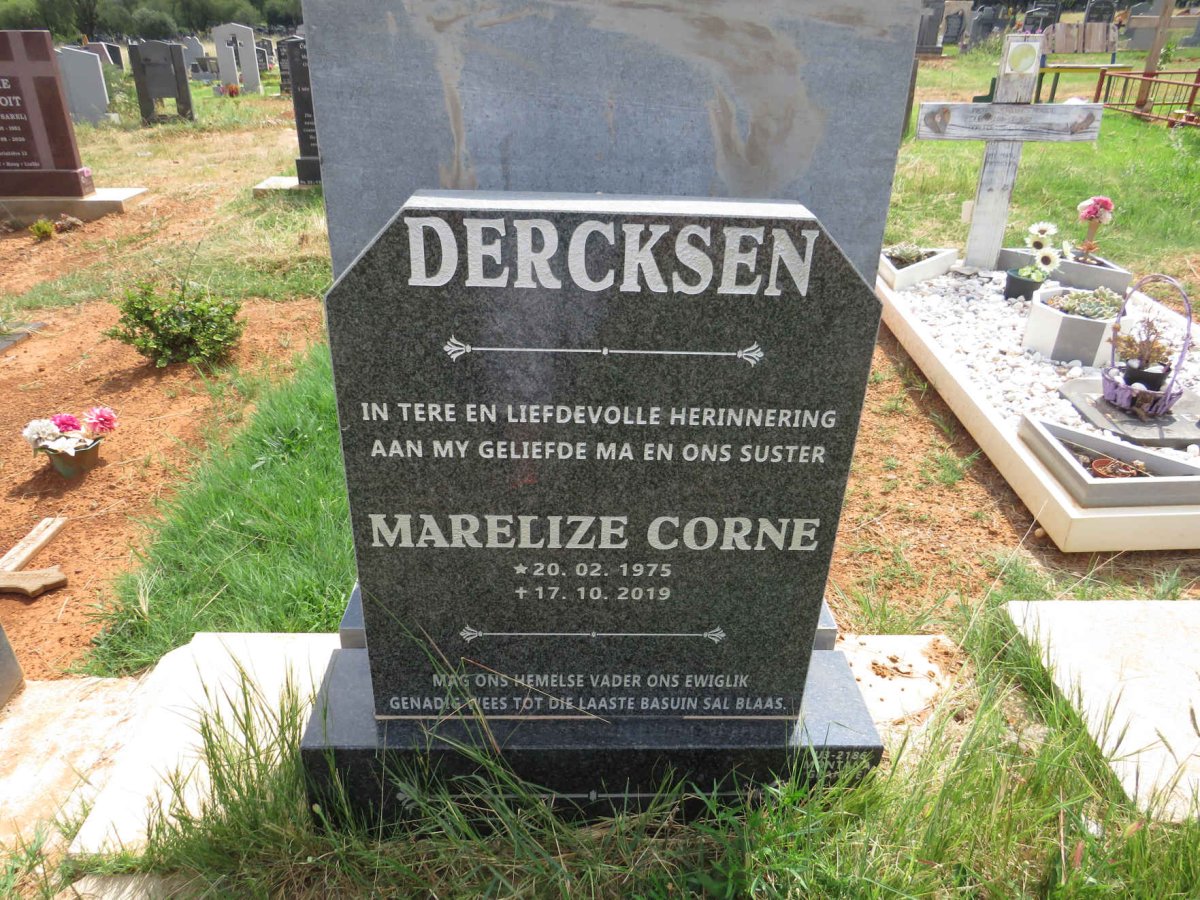 DERCKSEN Marelize Corne 1975-2019