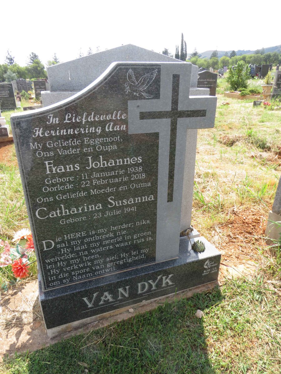 DYK Frans Johannes, van 1938-2018 & Catharina Susanna 1941- 