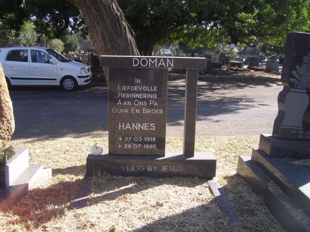 DOMAN Hannes 1918-1995