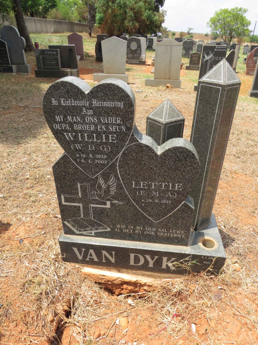 DYK W.D.G., van 1938-2002 & E.M.A. 1935-