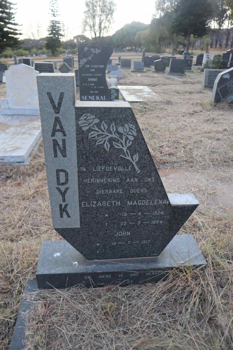 DYK John, van 1917- & Elizabeth Magdelena 1924-1984