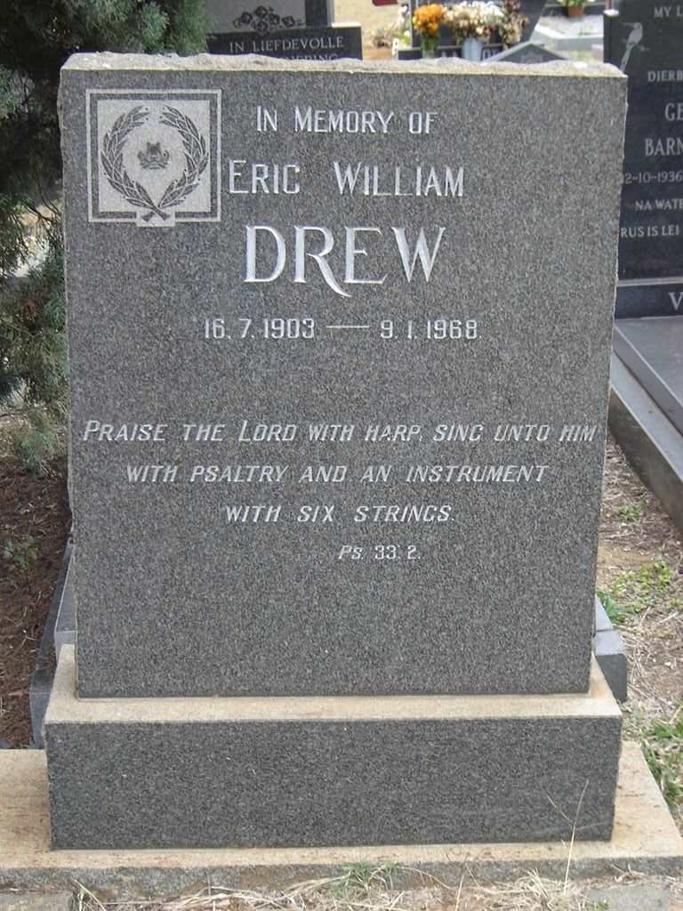 DREW Eric William 1903-1968