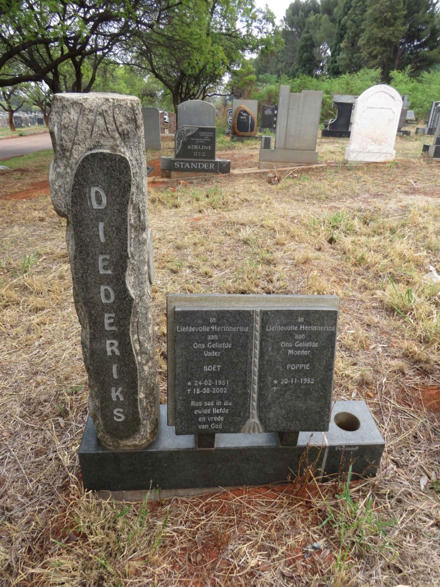 DIEDERIKS Boet 1951-2002 & Poppie 1952-