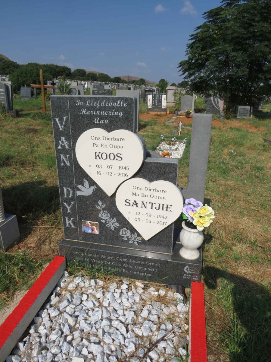 DYK Koos, van 1945-2016 & Santjie 1942-2017