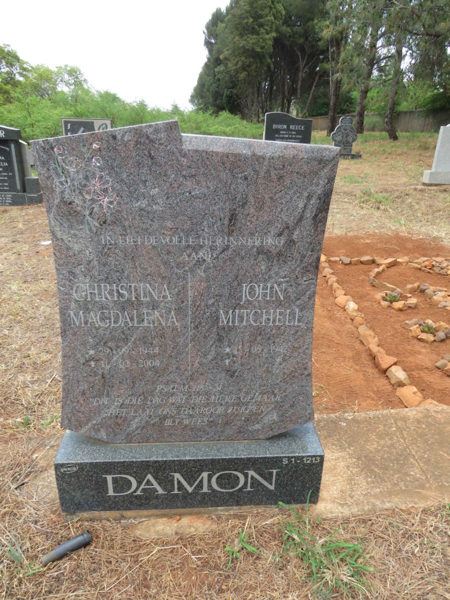 DAMON John Mitchell 1942- & Christina Magdalena 1944-2004