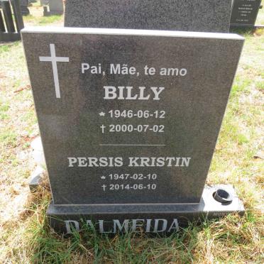 DALMEIDA Billy 1946-2000 & Persis Kristin 1947-2014