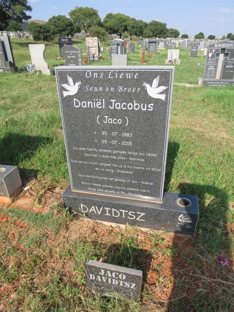 DAVIDTSZ Daniel Jacobus 1983-2015