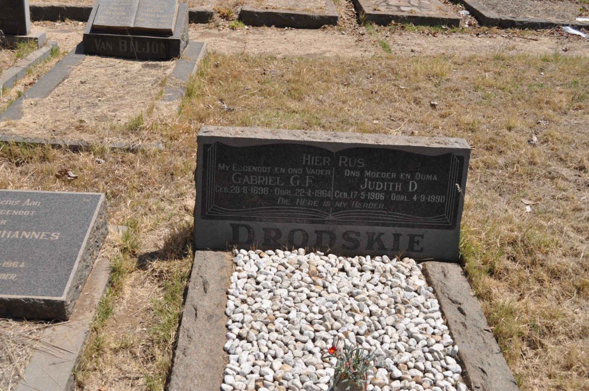 DRODSKIE Gabriel G.F. 1898-1964 &amp; Judith D. 1906-1990