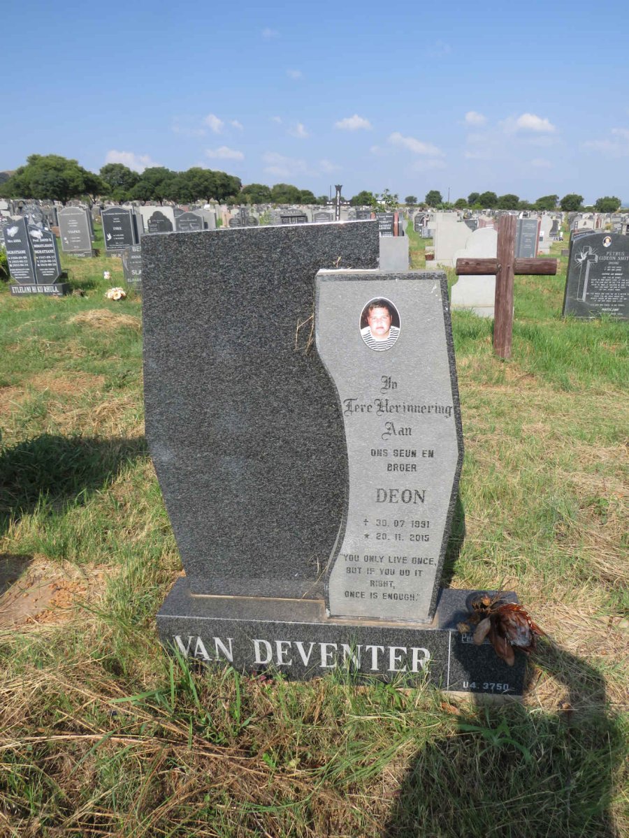 DEVENTER Deon, van 1991-2015