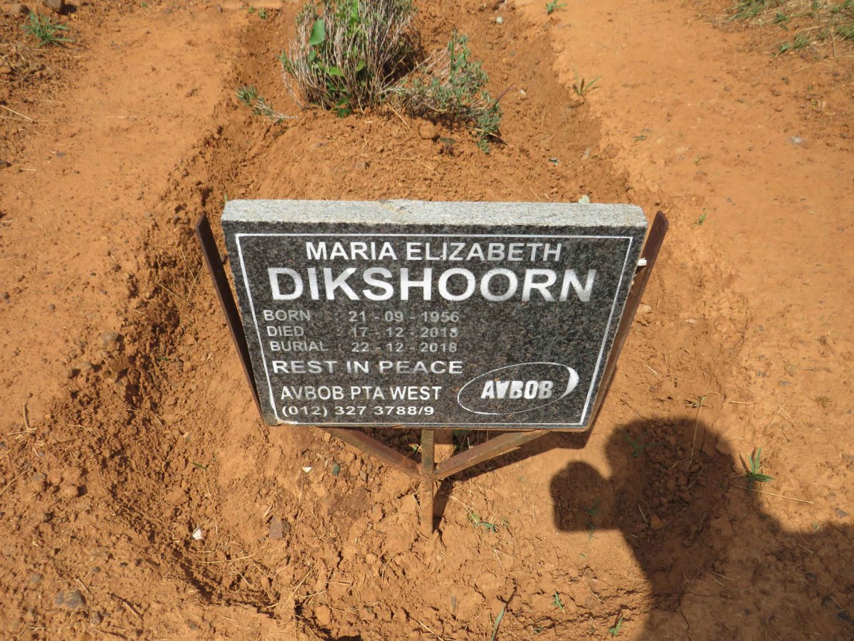 DIKSHOORN Maria Elizabeth 1956-2018