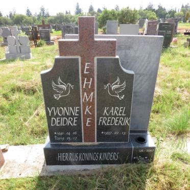 EHMKE Karel Frederik 1937- & Yvonne Deidre 194?-2019