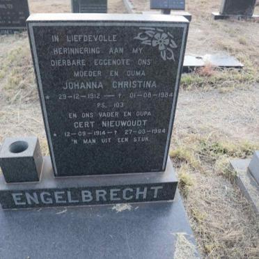 ENGELBRECHT Gert Nieuwoudt 1914-1994 & Johanna Christina 1912-1984