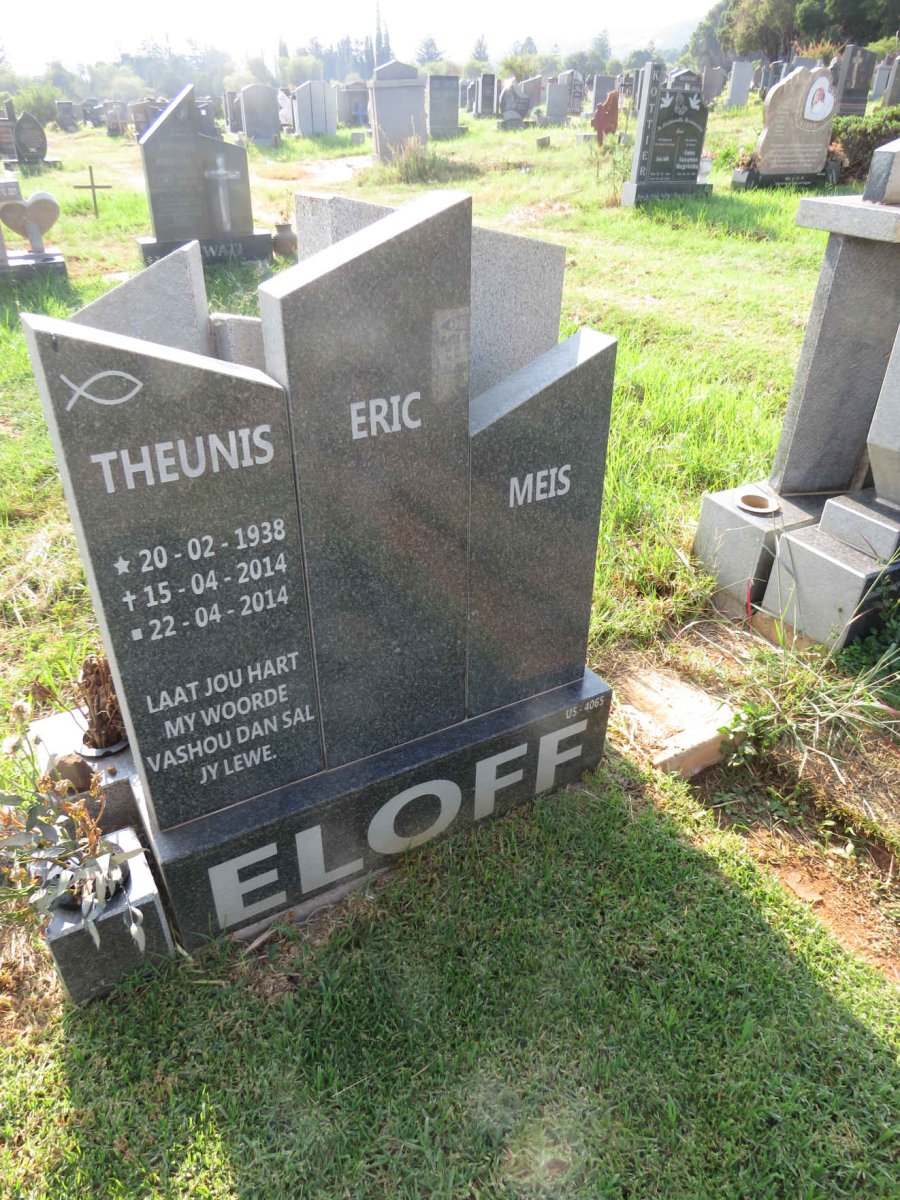 ELOFF Theunis 1938-2014 :: ELOFF Eric :: ELOFF Meis