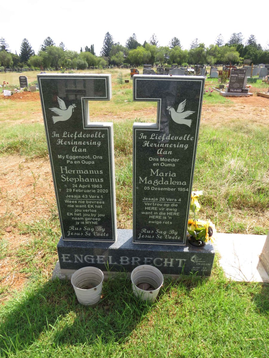 ENGELBRECHT Hermanus Stephanus 1963-2020 & Maria Magdalena 1954- 