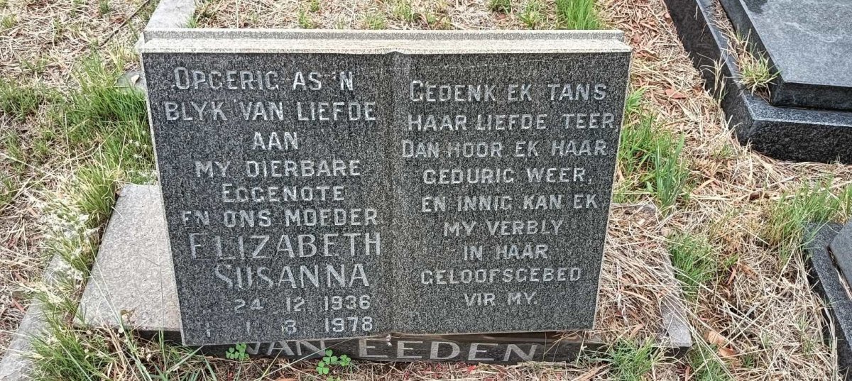 EEDEN Elizabeth Susanna, van 1936-1978