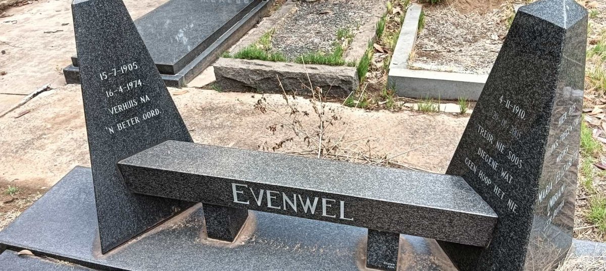 EVENWEL 1905-1974 & Maria Elizabeth 1910-2005