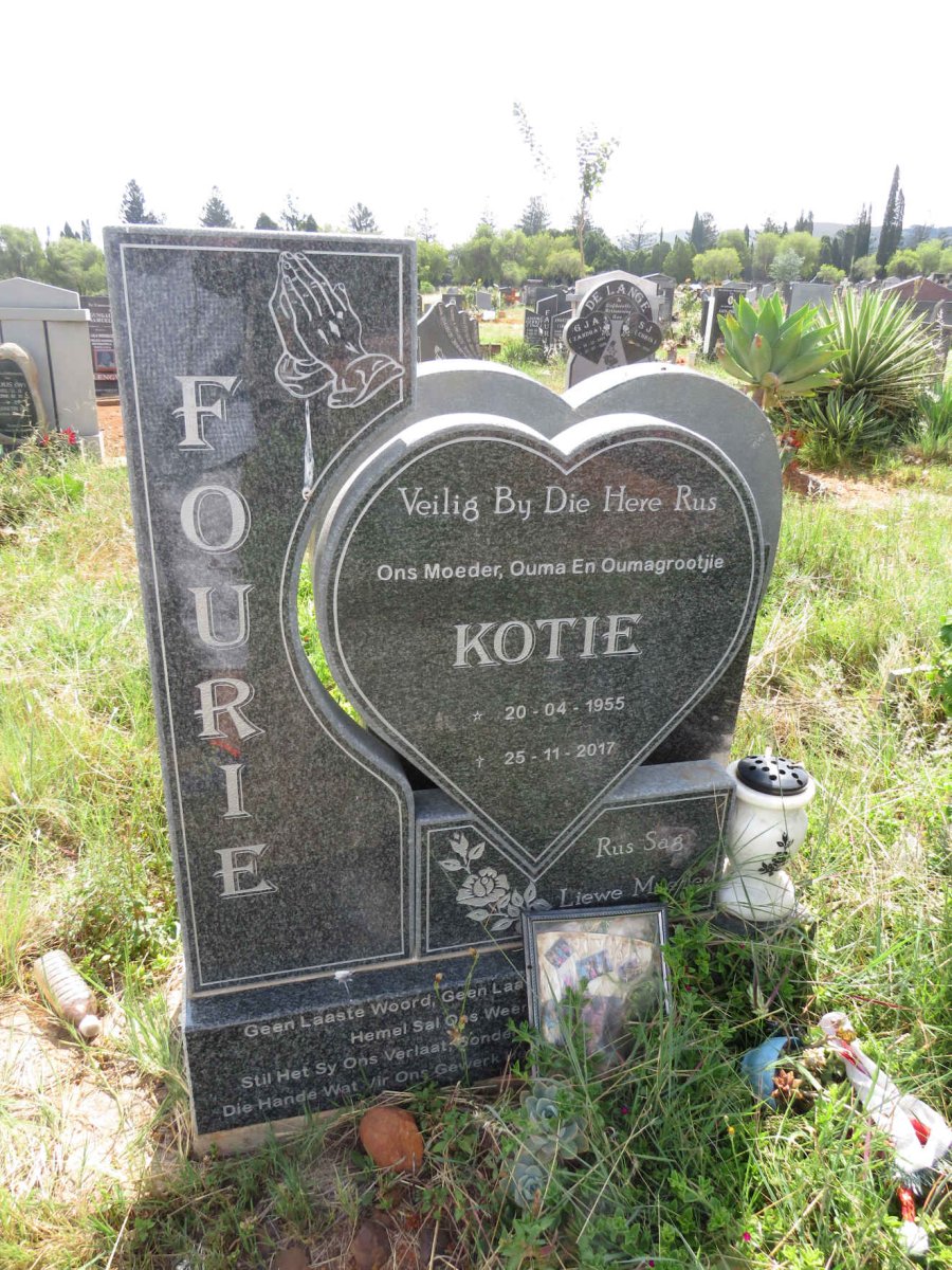 FOURIE Kotie 1955-2017