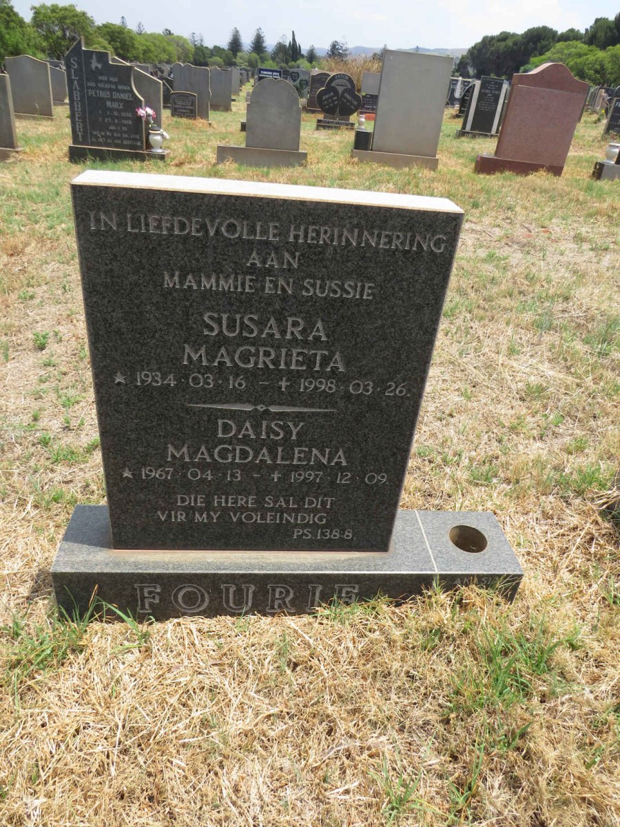 FOURIE Susara Magrieta 1934-1998 :: FOURIE Daisy Magdalena 1967-1997